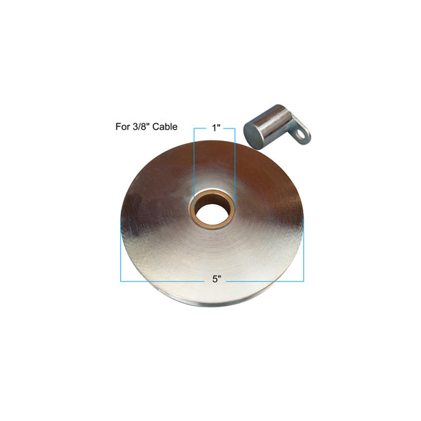Cable Sheave and pin on Bendpak or Dannmar  2-Post Lifts - 5" Dia. - 5575111 & 5620141 FREE SHIPPING
