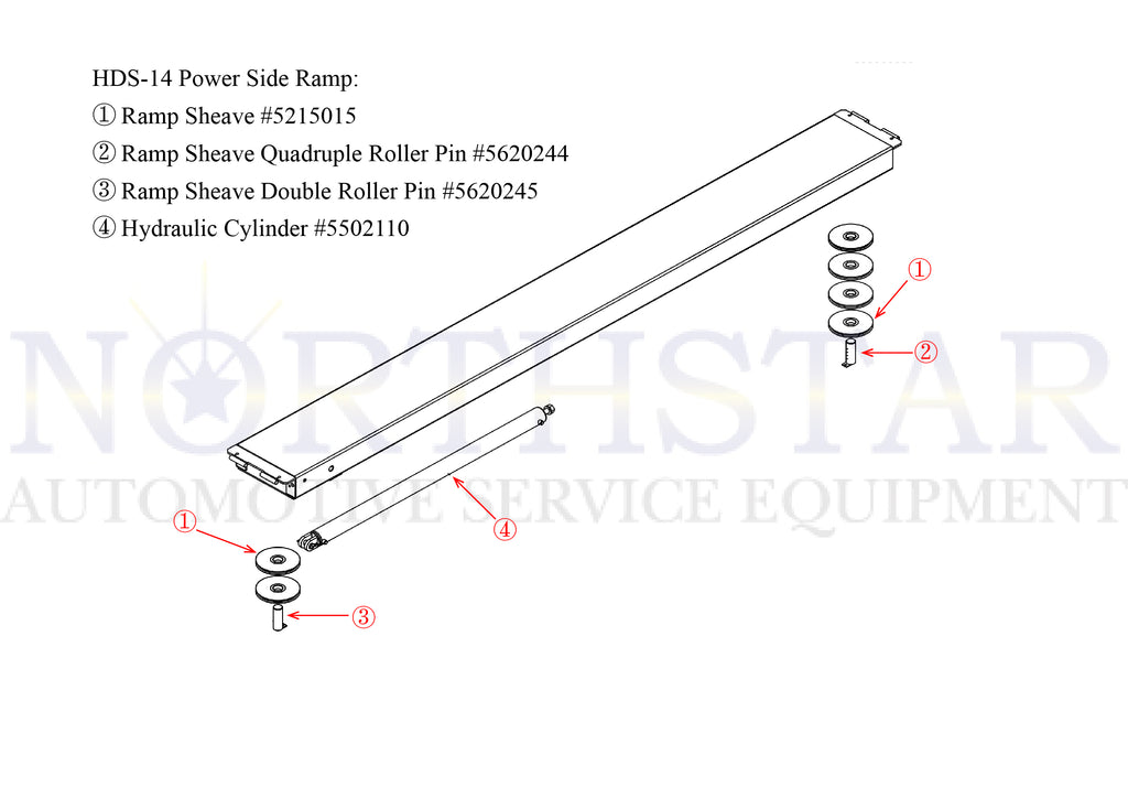 Ramp Sheave for Bendpak 4-Post Lift HDS-14 or HDSO-14 - 5215015- FREE