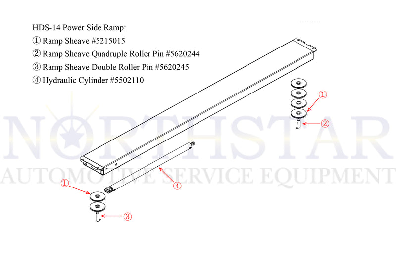 Ramp Sheave for Bendpak 4-Post Lift HDS-14 or HDSO-14 - 5215015- FREE SHIPPING